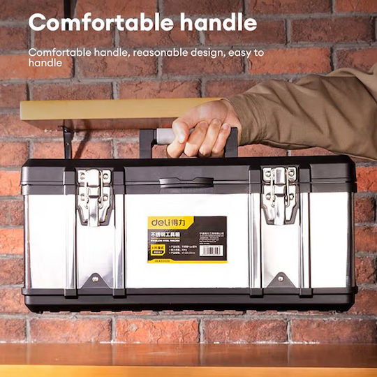 Deli Hand Tool Case Metallic Dimensions: W40xD18xH18cm