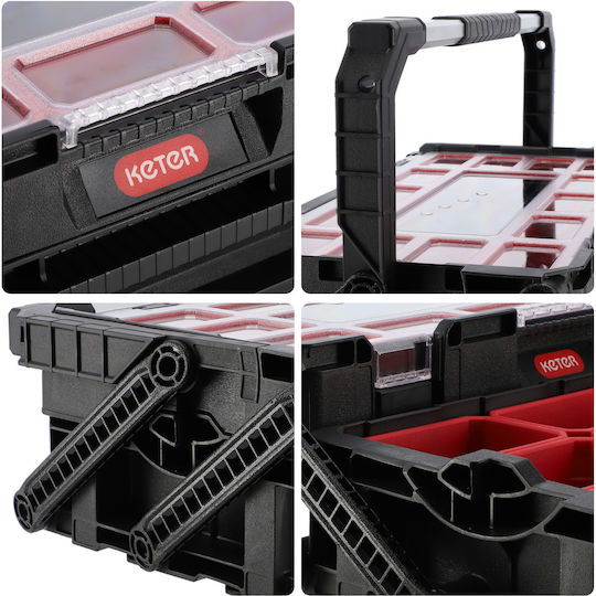 Keter Connect Cantilever Hand Tool Case Plastic 2 Levels with Tobacco Case Dimensions: W56.5xD31.7xH25cm