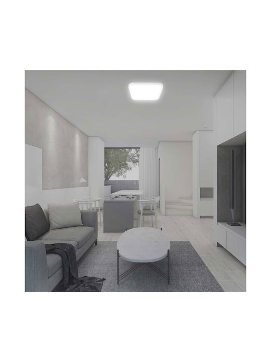 V-TAC Outdoor Ceiling Flush Mount with Integrated LED in White Color 76661