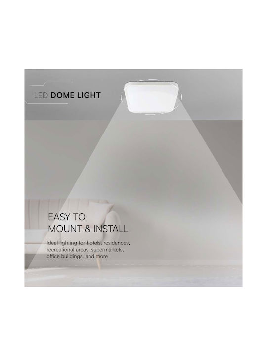 V-TAC Plafonieră de Exterior cu LED Integrat în Culoare Alb 76261