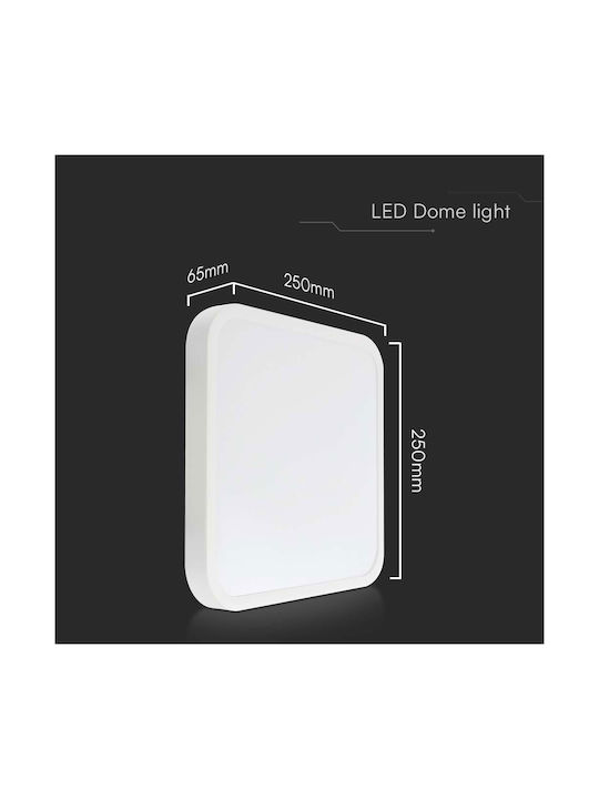 V-TAC Plafonieră de Exterior cu LED Integrat în Culoare Alb 76261
