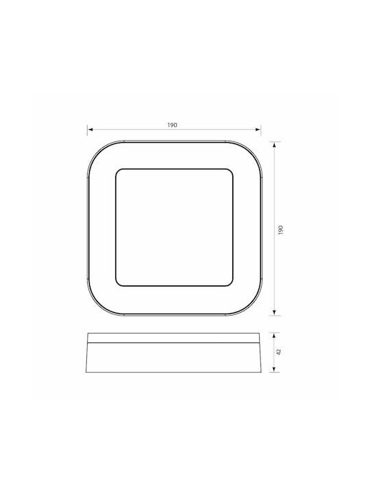 Vivalux Waterproof Outdoor Ceiling Light with Integrated LED in White Color VIV004749