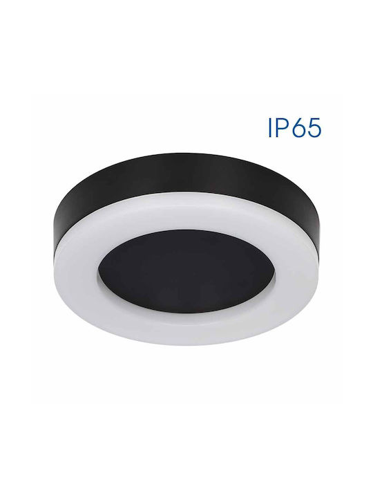 Vivalux Wasserdicht Deckenleuchte für den Außenbereich mit integriertem LED in Schwarz Farbe VIV004748