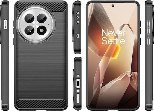 Techsuit Carbon Umschlag Rückseite Silikon Blau (OnePlus 13)