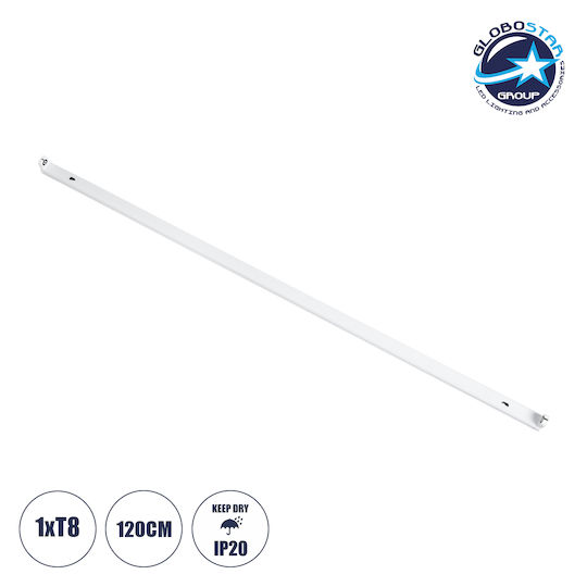 GloboStar Lighting Batten Tubato Single-Ended T8 120cm