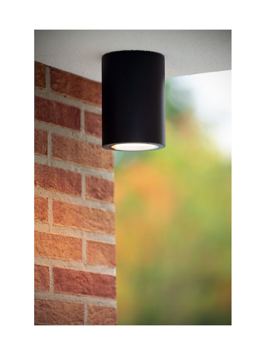 Lucide Lightning Outdoor Ceiling Spot with Integrated LED in Black Color 27107/01/30