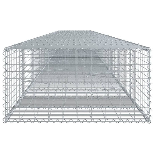 vidaXL Кутия Gabin за Ограда на Градина от Стомана 50x100бр 1бр Сребрист