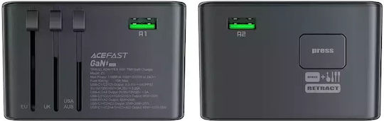 Acefast Multifunctional Travel Z1 Αντάπτορας Πρίζας από Universal σε Universal