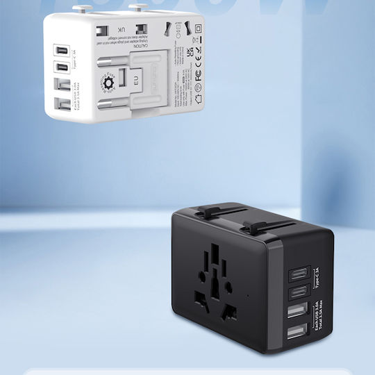 Techsuit Adaptor Priză de la Universal în Universal