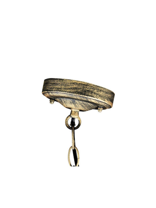 Polux Outdoor Hanging Ceiling Light E27 in Gold Color SA0391