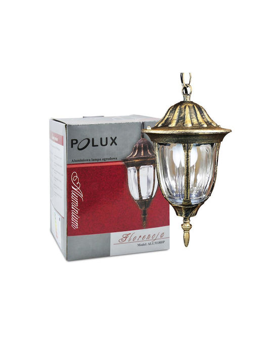 Polux Outdoor Hanging Ceiling Light E27 in Gold Color SA0391