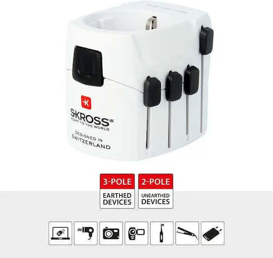 Skross Αντάπτορας Πρίζας από Ελλάδας σε Universal