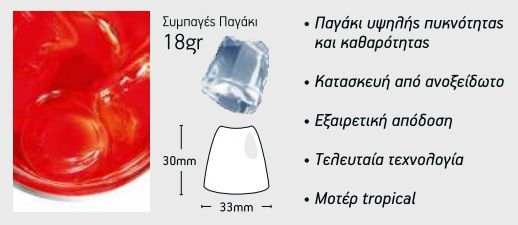 Aristarco Παγομηχανή Ψεκασμού με Ημερήσια Παραγωγή 20kg & Χωρητικότητα 6kg