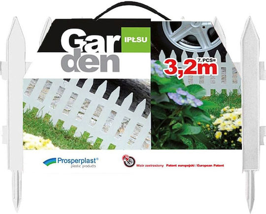 Prosperplast Garden Classic Plastic Fence Grilles in White Colour 35x46cm 7 Pieces