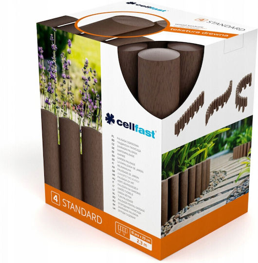 Cellfast Plastic Garden Hedge in Brown Colour 25.5cm x 2.3m 4 Pieces