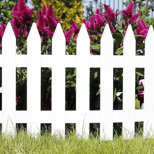 Prosperplast Garden Classic Plastic Fence Railings in White Color 52x60cm 6τμχ