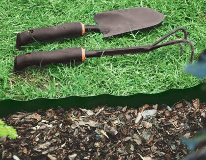 Mporazanis Plastic Garden Hedge in Gray Color 25cm x 9m
