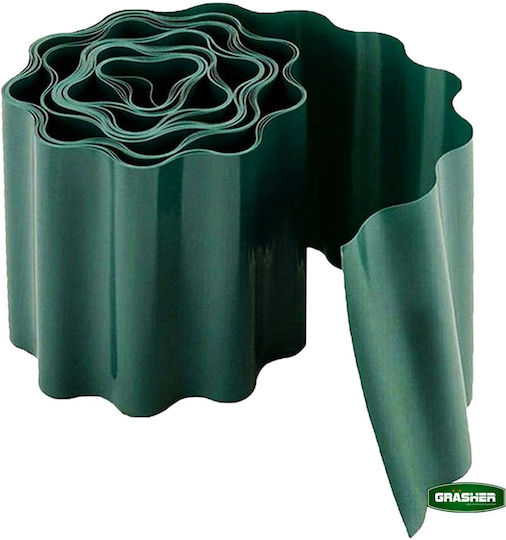 Grasher Plastic Garden Border in Green Color 20cm x 9.0m