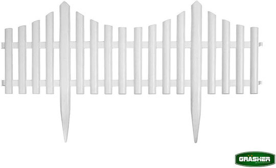 Grasher Plastic Garden Hedge in White Color 4 Pieces