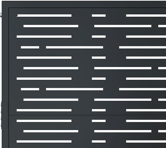 vidaXL Metal Fence Gate in Gray Color 80cm x 1.05m