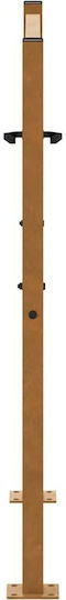 Vidaxl Gartentor 105x105 cm Rostfreier Stahl Schienen-Design Braun