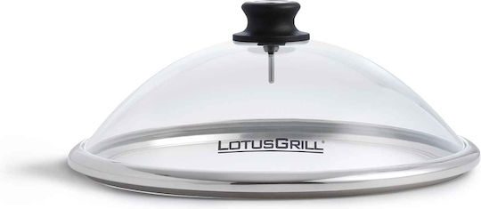 LotusGrill Καπάκι για Ψησταριά Καπάκι Γυάλινο με Θερμόμετρο