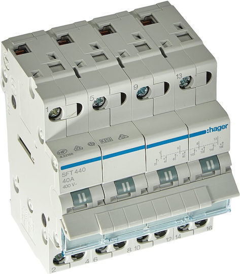 Hager 4-Poles General Use Panel Push Button Switch 400V 40A