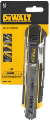 Dewalt Cuțit pliant Securitate cu Plastic Corp și Lățime Lamă 18mm