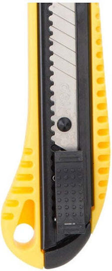Deli Folding Knife Security with Blade Width 18mm Yellow