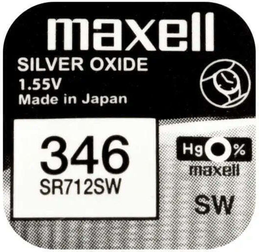 Maxell Sr712 Sw Silver Button Battery 1.55v 346