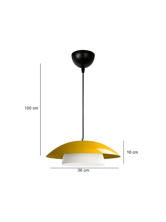 Megapap Eliora Pendant Light Yellow with Socket E27 36x36x100cm