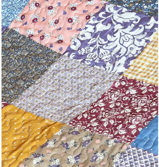 Κουβερλί Μονό από Πολυεστέρα Multicolored 140x200cm