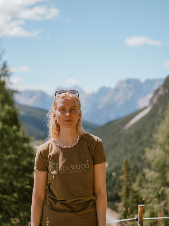 Women's T-shirt Hiking Khaki