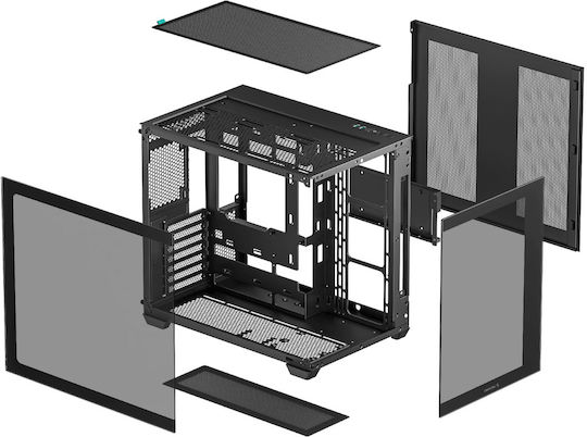 Deepcool CG530 Gaming Midi Tower Κουτί Υπολογιστή με Πλαϊνό Παράθυρο Μαύρο