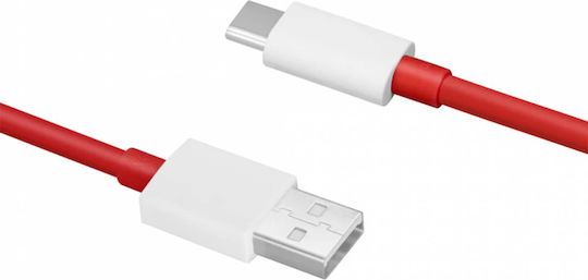OnePlus USB 2.0 Кабел USB-C Мъжки - USB-A 100W Червен 1.5m e3730