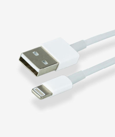 Green Mouse Regular USB-A la Cablu Lightning Alb 2m (46956538)