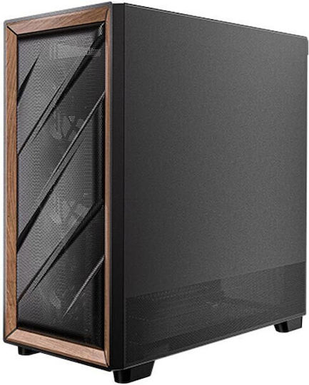 Antec Flux Gaming Midi Tower Κουτί Υπολογιστή με Πλαϊνό Παράθυρο Μαύρο