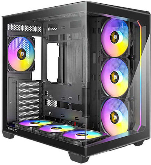 Antec C5 Gaming Midi Tower Computer Case with Side Window and RGB Lighting Black