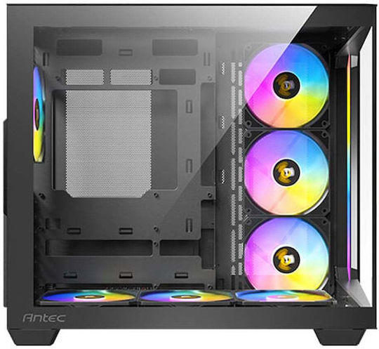 Antec C5 Gaming Midi Tower Computer Case with Side Window and RGB Lighting Black