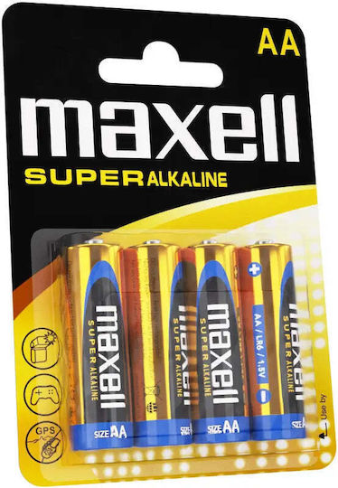 Maxell Super Alkaline Alcaline AA 1.5V 4buc