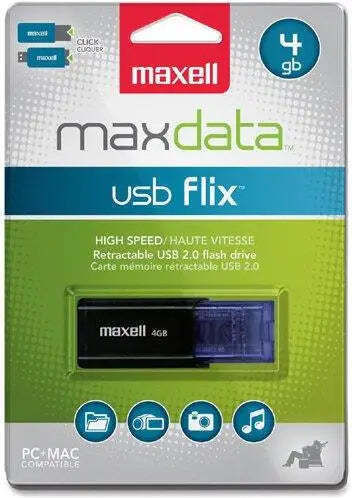 Maxell 4GB USB 2.0 Stick Schwarz