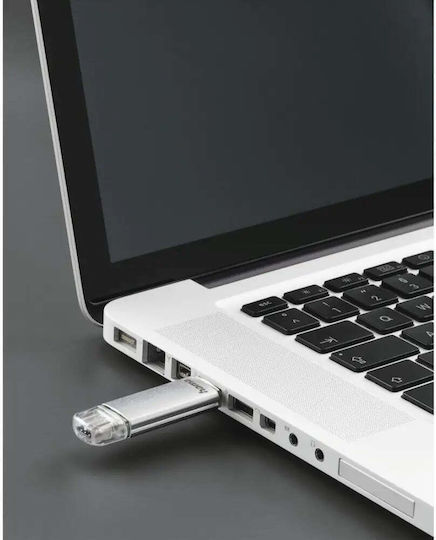 HAMA "c-laeta" Flashpen 256GB USB 2.0 Стик с връзка USB-C Сребрист