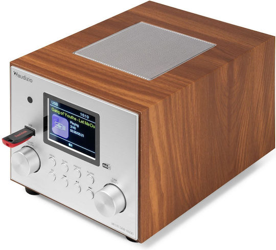 Audizio Vieste Επιτραπέζιο Ραδιόφωνο Ρεύματος DAB+ με Bluetooth και USB Silver
