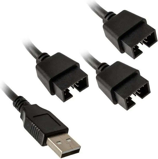 Lian Li Pw-u2tpab Usb 2.0 1-to-3 Hub Type A Male Port Black