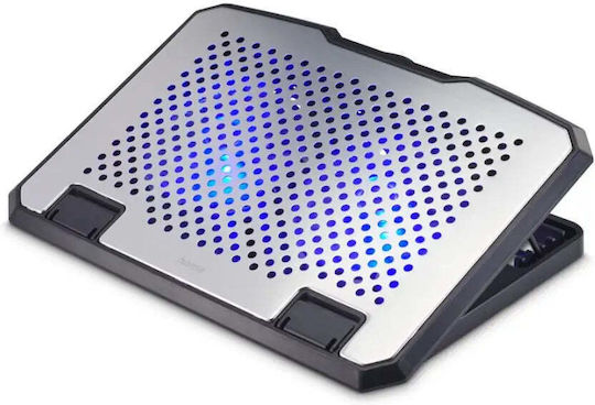 HAMA Tilting Quiet 2 Cooling Pad για Laptop έως 15.6" με 2 Ανεμιστήρες Ασημί