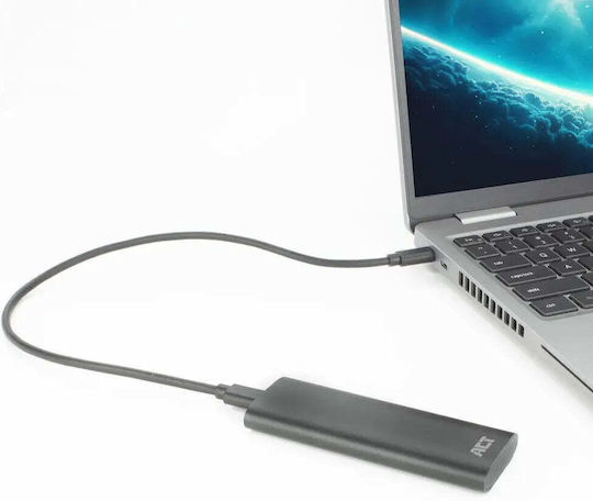 Act Твърд диск кутия M.2 PCI Express NVMe с връзка Type-C в Черен цвят