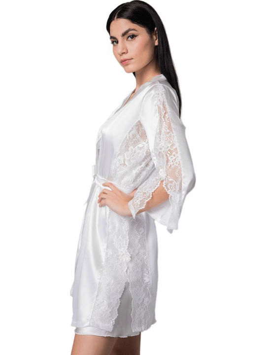 Milena by Paris Winter Damen Satin,σατεν Robe Ivory Coast