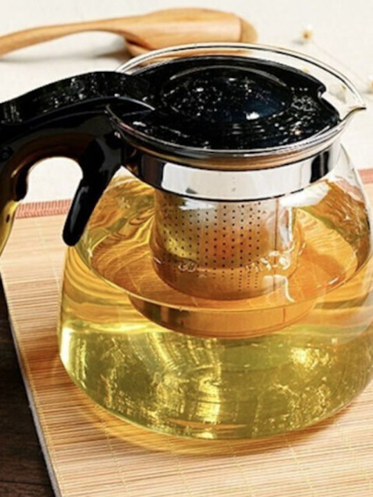 Ceainic cu Filtru Sticlă Transparent 900ml