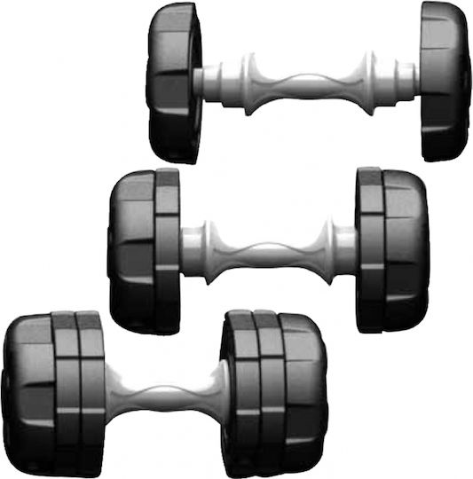 Olympus Sport Adjustable Dumbbells Set 4.8/7/10kg Αλτήρας 1x 10kg Ρυθμιζόμενος