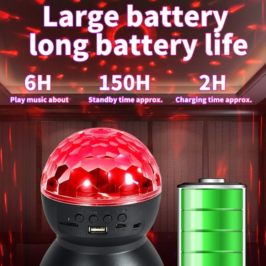 Globe Disco Crystal Magic Ball Rgb Led Bluetooth Speaker Music Rotating Light Effects